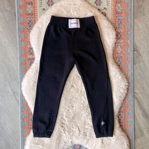 Nununu black sweatpant jogger asymmetrical basic comfy pant unisex boys 8/9